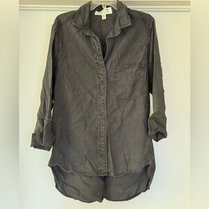 Cloth and Stone for Anthropologie washed black button down shirt